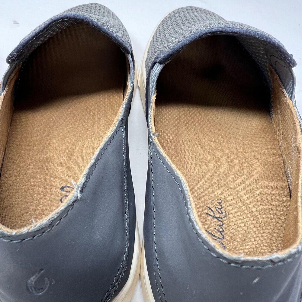 Olukai Pehuea Shoes Women’s 8.5 Blue Mesh Comfort Slip On Loafer Mule Sneakers - Picture 10 of 11